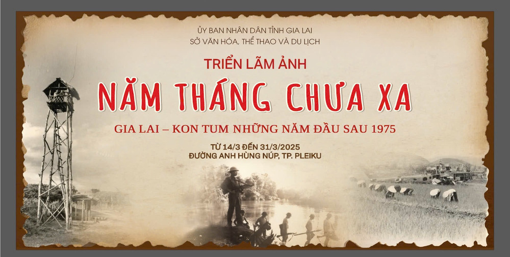 At the exhibition, the images of Gia Lai before and after the liberation were recorded as realistic and vivid. Photo: Department of Culture, Sports and Tourism