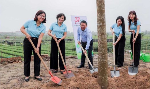 Agribank lan tỏa “Vì tương lai xanh” tại Mê Linh. Ảnh: Agribank