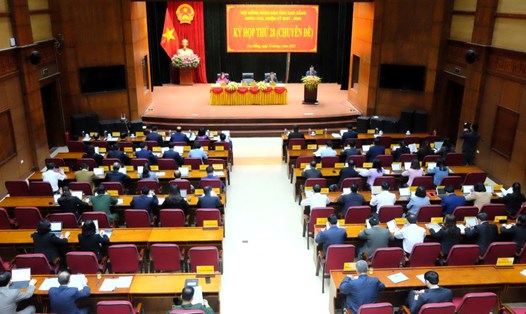 Kỳ họp thứ 28 (chuyên đề) của HĐND tỉnh Cao Bằng đã miễn nhiệm 6 Ủy viên UBND tỉnh. Ảnh: Thế Hiển