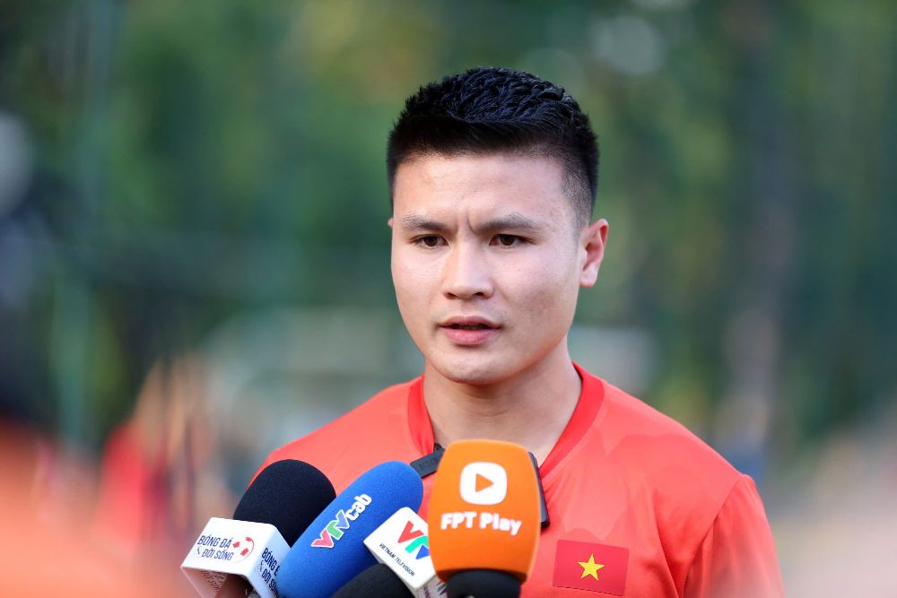 Midfielder Nguyen Quang Hai of the Vietnam team. Photo: Thanh Vu