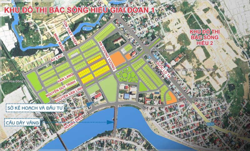 79 plots of land with a starting price of 189 billion in the Northern Hieu River urban area, phase 1, invested by the Quang Tri Provincial Land Fund Development Center. Photo: H.Nguyen