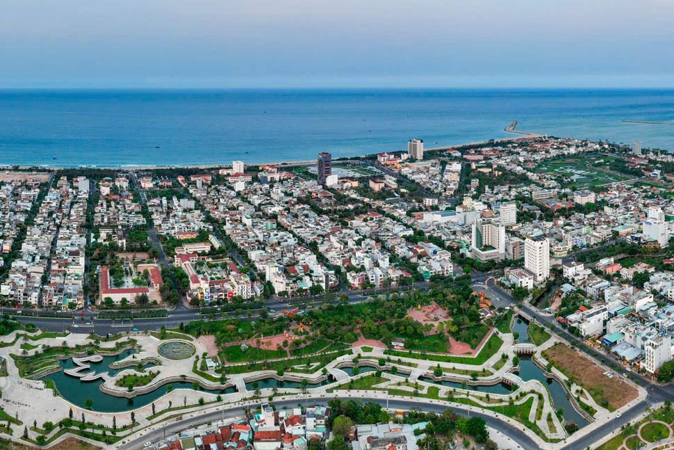 Overview of Tuy Hoa City Infrastructure (Phu Yen) from above. Photo: Tin Phan