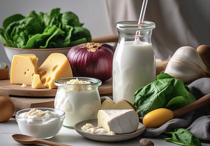 Some foods rich in calcium. Photo: AI