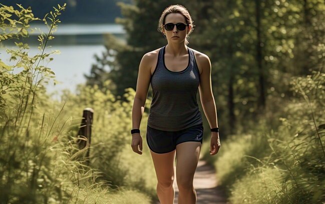 Good walking time for people who are losing weight. Photo: AI