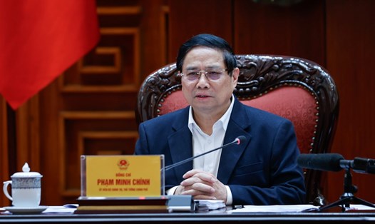 Ủy viên Bộ Chính trị, Thủ tướng Chính phủ Phạm Minh Chính  yêu cầu xây dựng phương án tổ chức, sắp xếp lại các tổ chức khoa học, công nghệ. Ảnh: VGP
