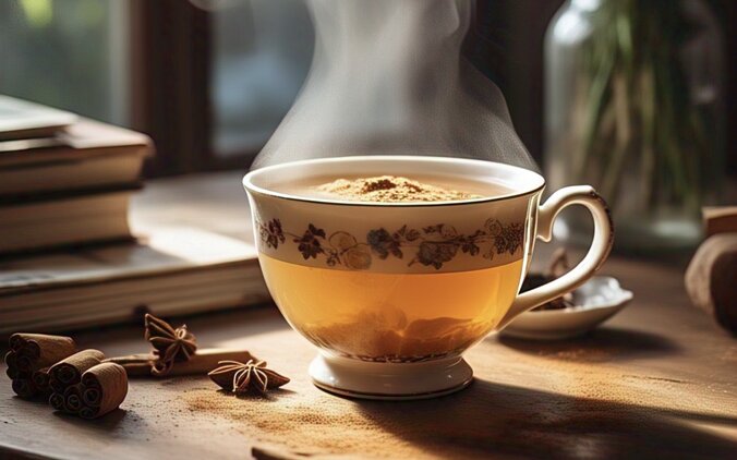 Cinnamon tea is good for people who are losing weight. Photo: AI