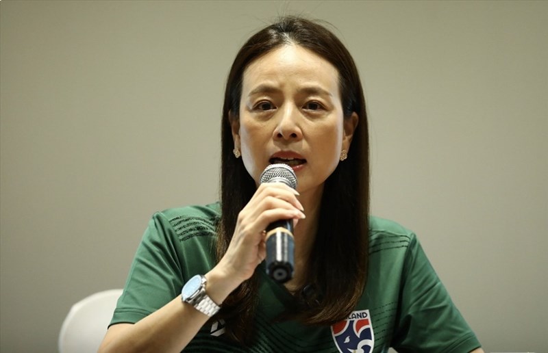 Madam Pang in an interview with a Vietnamese reporter in 2023. Photo: Minh Trang