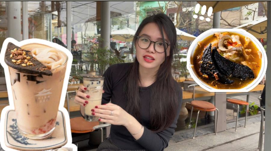 The burnt liver milk tea makes an impression with its name.