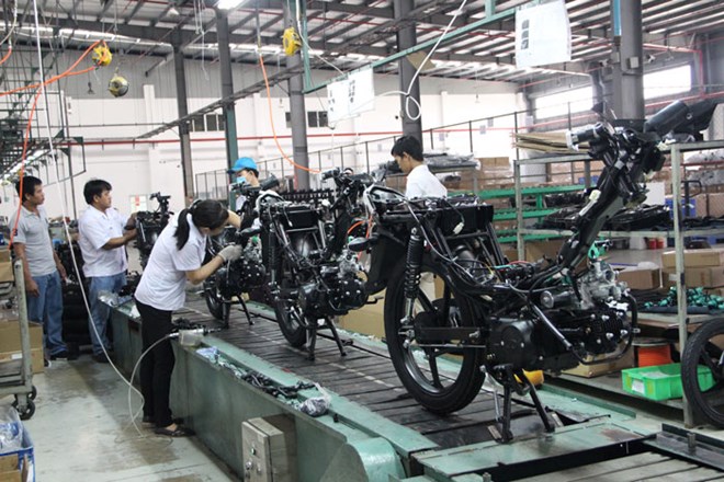 The processing and manufacturing industry continues to be a bright spot, attracting FDI capital. Illustrative photo: Dinh Trong