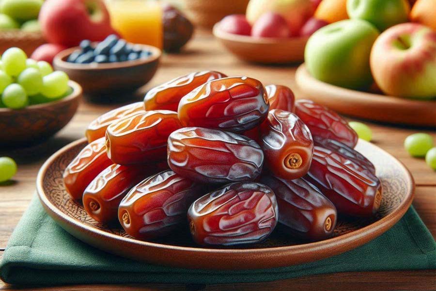 Dates are a nutritious natural fruit that is good for blood sugar. Photo - AI: Cat Tien