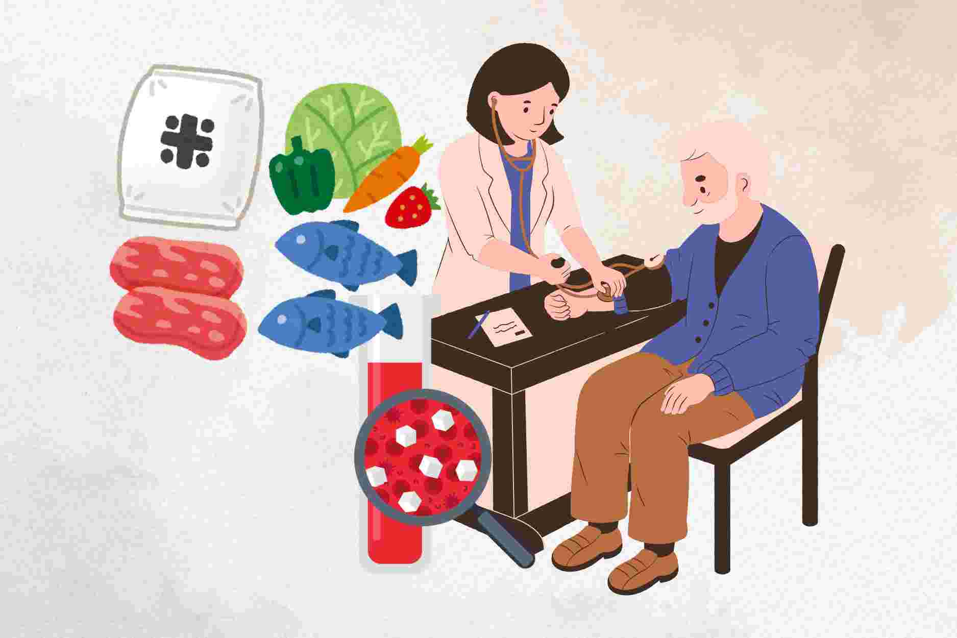 Tips for choosing foods to help control blood sugar in the elderly. Graphics: Dinh Dinh