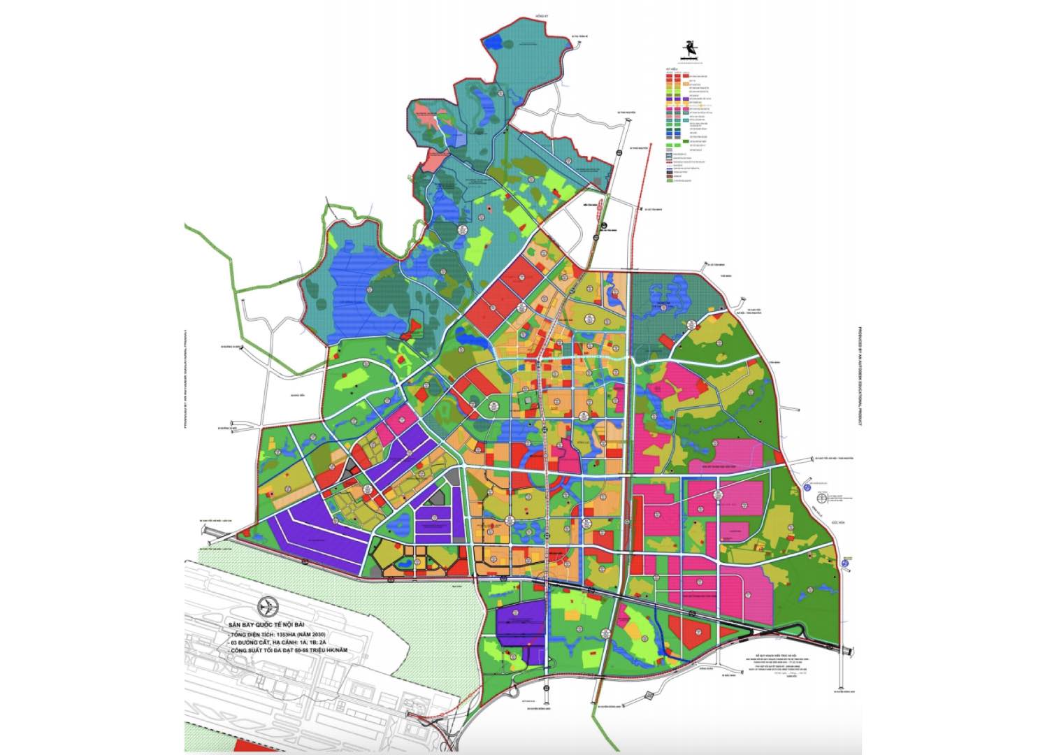 Soc Son satellite urban zoning plan. Photo: Ministry of Construction