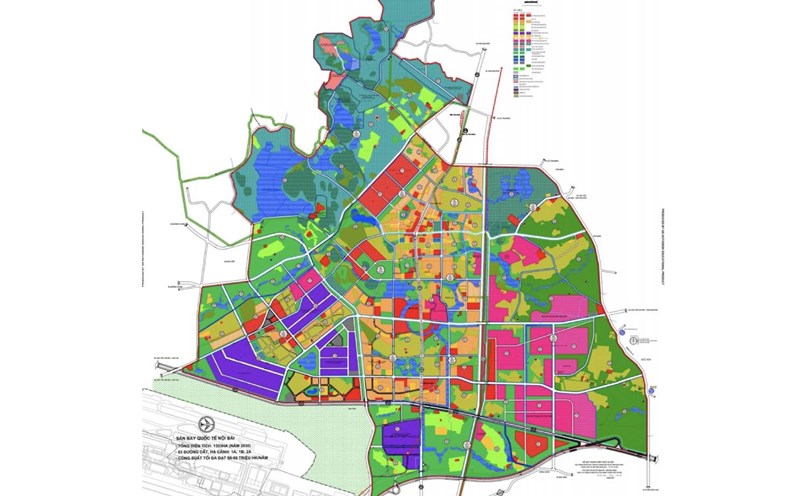 Soc Son satellite urban zoning plan. Photo: Ministry of Construction