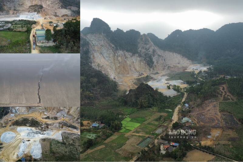 Three marble quarries make people in Tan Thanh commune insecure. Photo: Lam Thanh