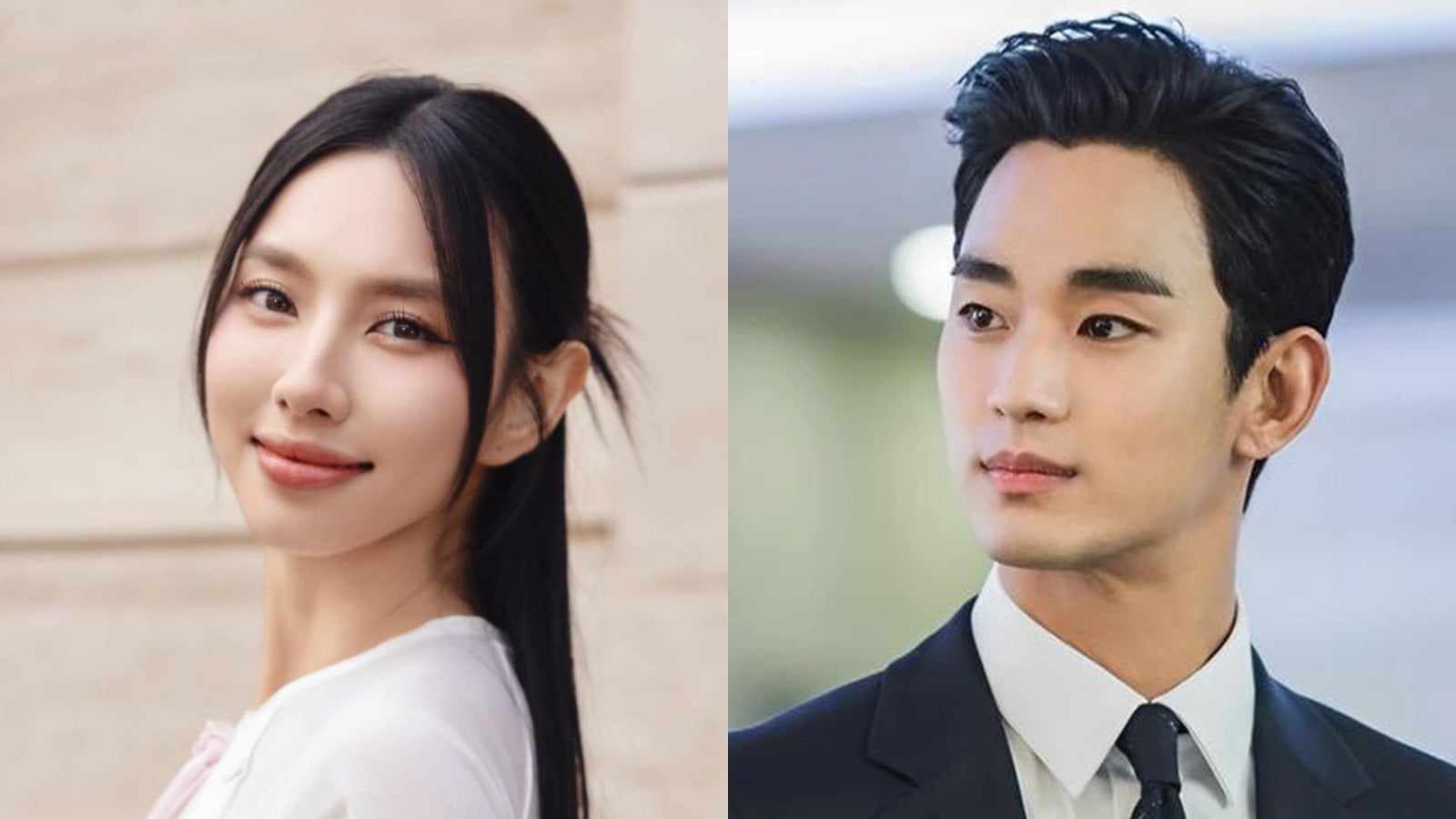 Miss Nguyen Thuc Thuy Tien and Kim Soo Hyun. Photo: Miss Organizing Committee/ Film Producer provided