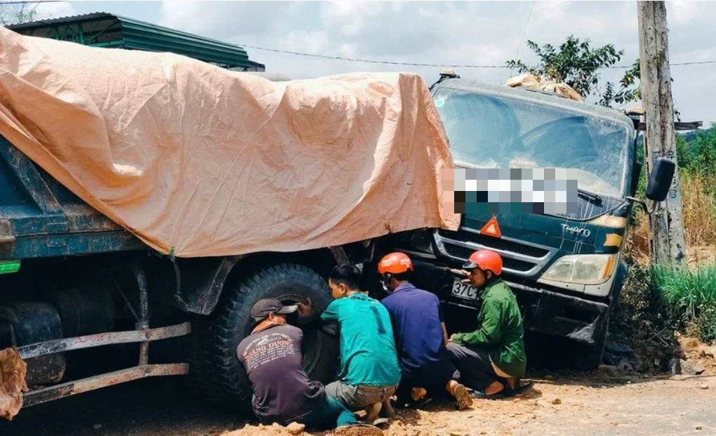 Scene of a series of traffic accidents. Photo: Tien Thoai