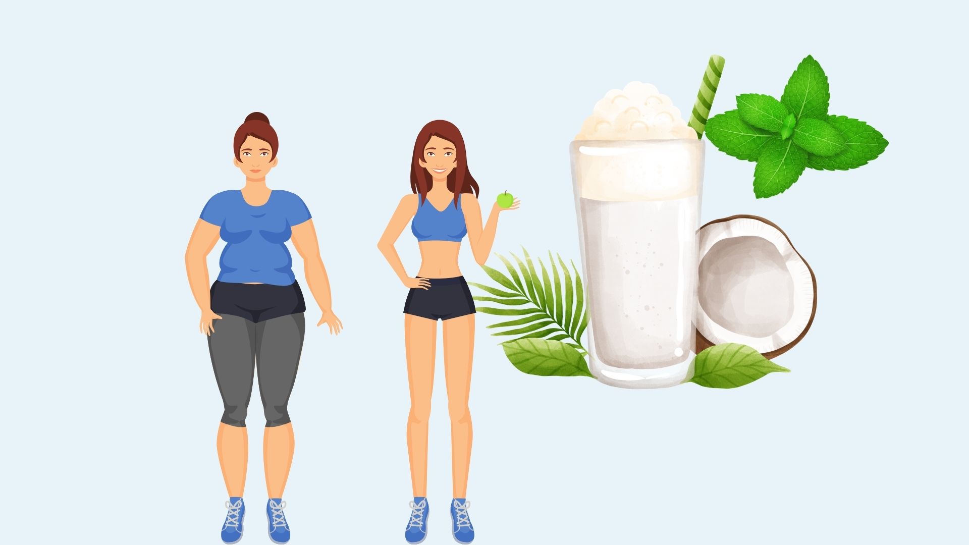 Combine coconut water properly to effectively support weight loss. Graphics: Linh Dan