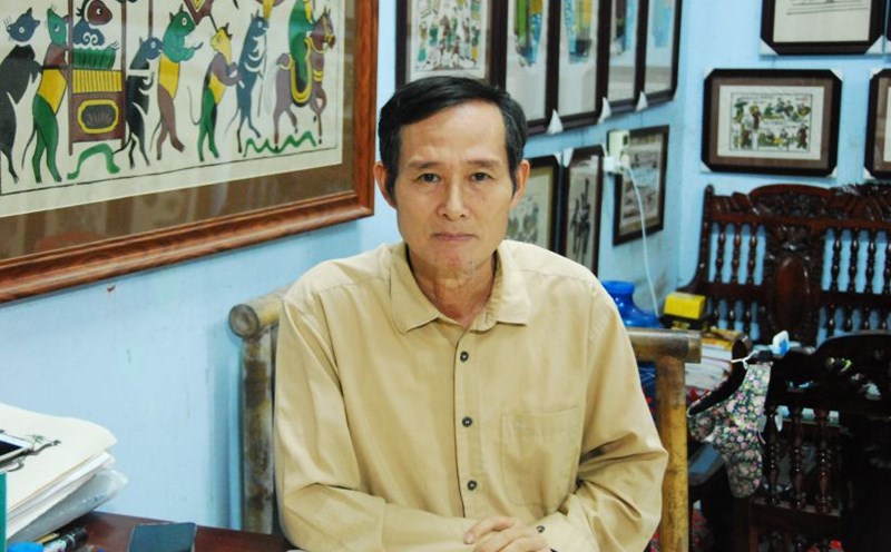 Meritorious artist Nguyen Huu Qua. Photo: Huyen Chi