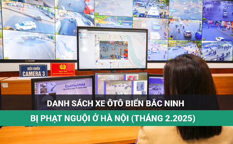 List of Bac Ninh beach cars fined in Hanoi