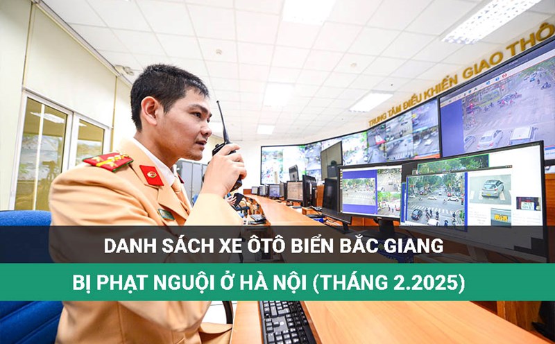 List of Bac Giang marine cars fined in Hanoi