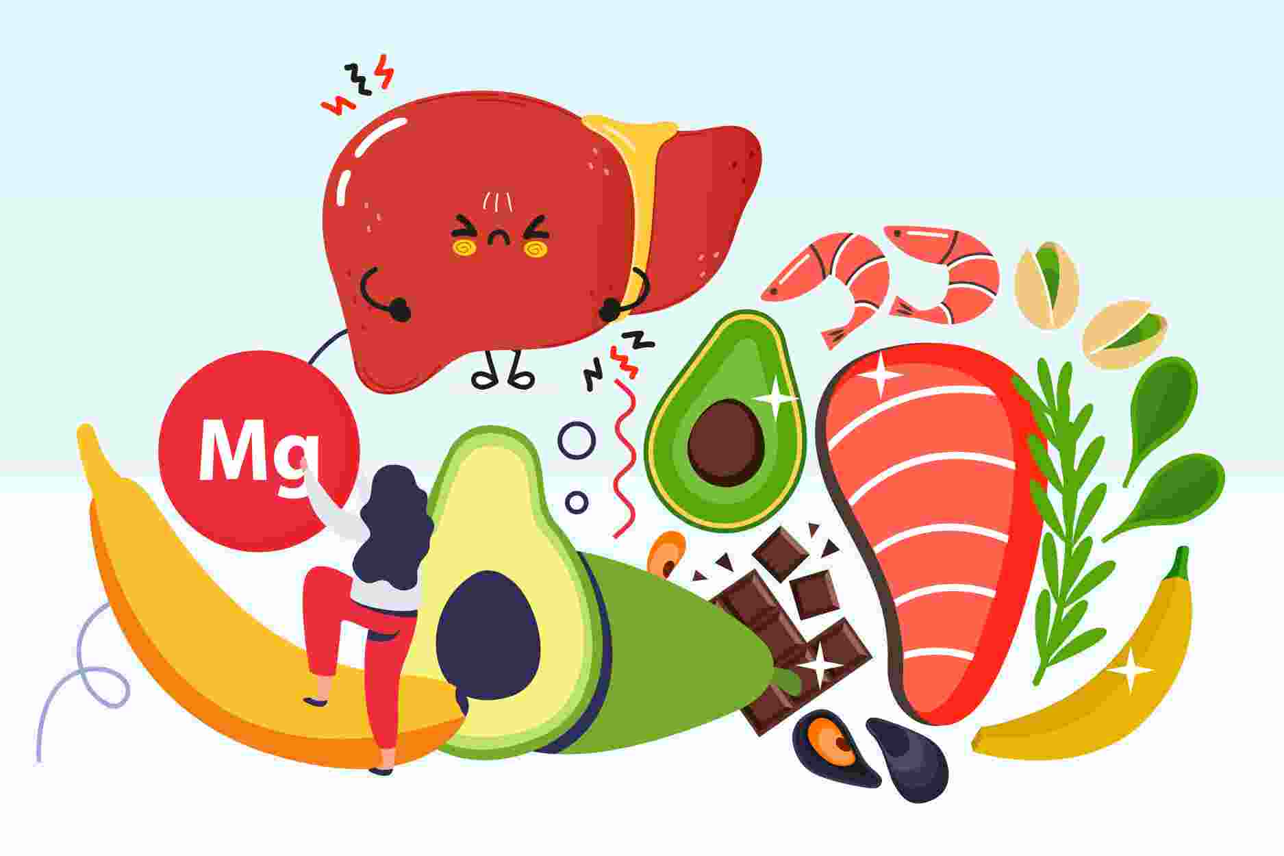 4 magnesium-rich foods that hinder the liver detoxification process. Graphics: Dinh Dinh