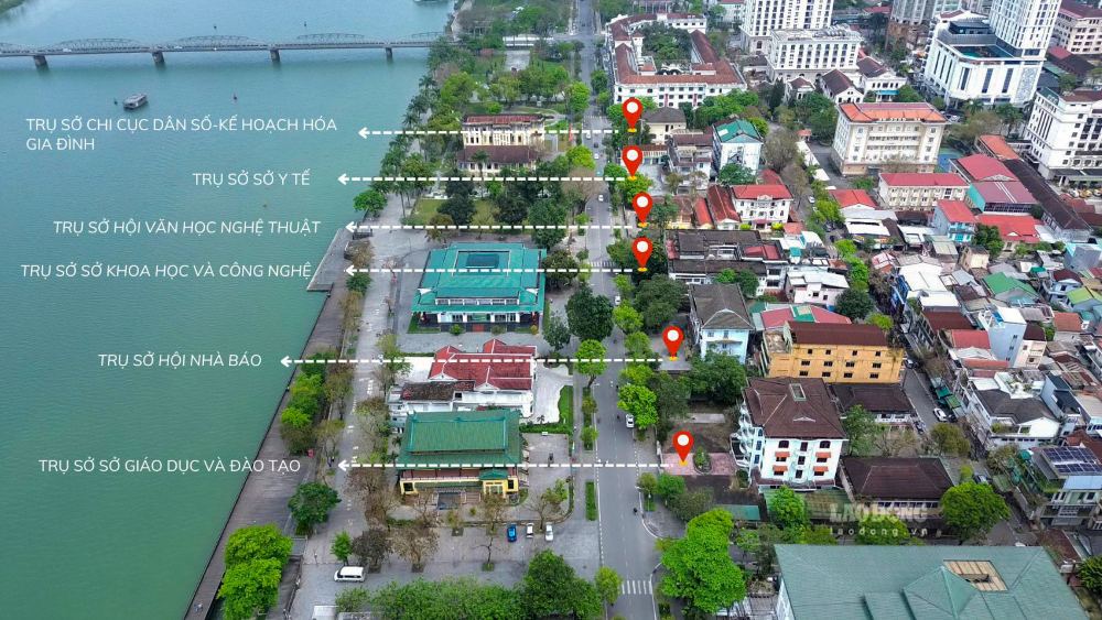 Abandoned headquarters located in special locations of Hue City