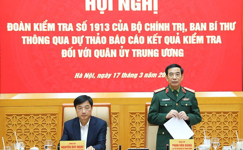 General Phan Van Giang - Politburo member, Deputy Secretary of the Central Military Commission, Minister of National Defense - spoke at the conference. Photo: Ministry of National Defense