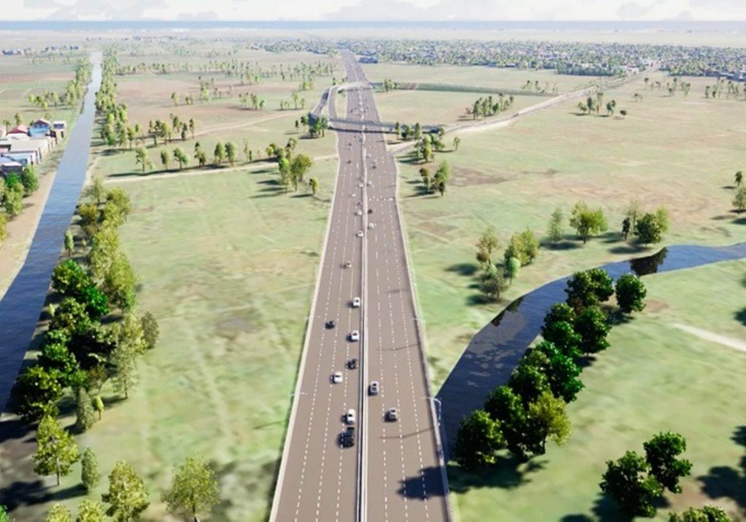 Perspective of the Ho Chi Minh City - Moc Bai Expressway when completed. Photo: Ho Chi Minh City Traffic Department