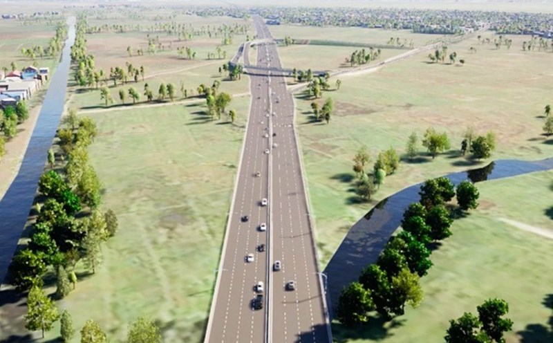 Perspective of the Ho Chi Minh City - Moc Bai Expressway when completed. Photo: Ho Chi Minh City Traffic Department
