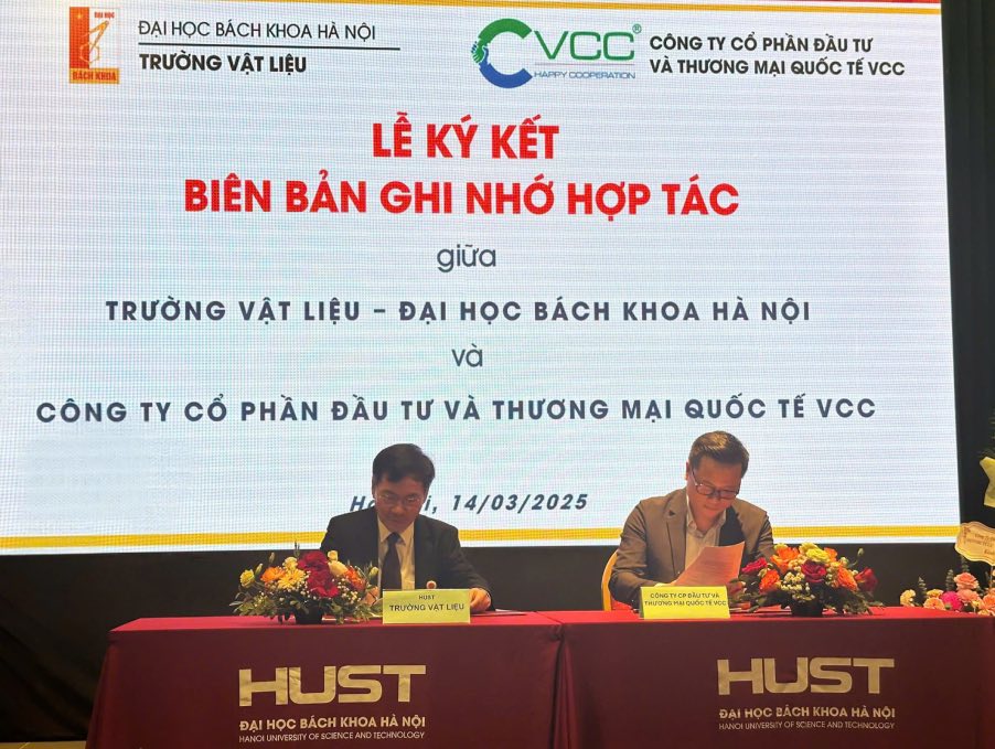 VCC ky ket hop tac voi Truong Vat Lieu - Dai Hoc Bach Khoa Ha Noi. Anh: NVCC