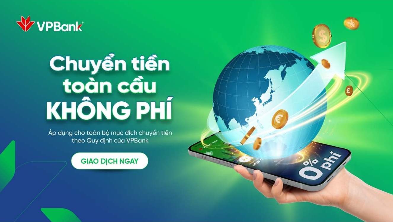 Experience 0 VND international money transfer at VPBank. Photo: VPBank