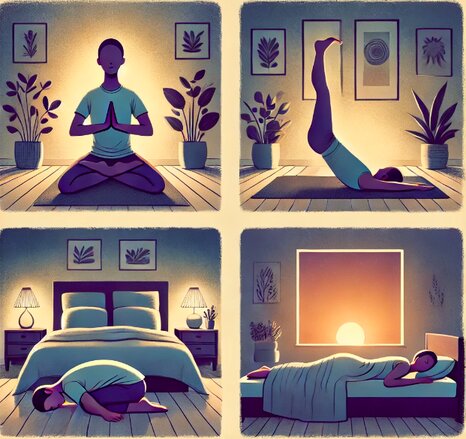 Yoga is a natural method to help relax the nervous system, regulate breathing and reduce stress - important factors to reduce sleep disorders. Photo AI: Quang Minh.