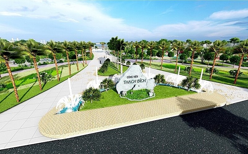 Perspective of the Thach Bich green park project. Photo: Quang Ngai City People's Committee.
