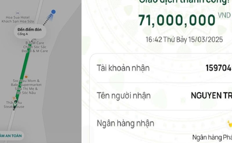 Image of booking a bus and transferring money by mistake. Photo: Provided by Ms. V.T.L