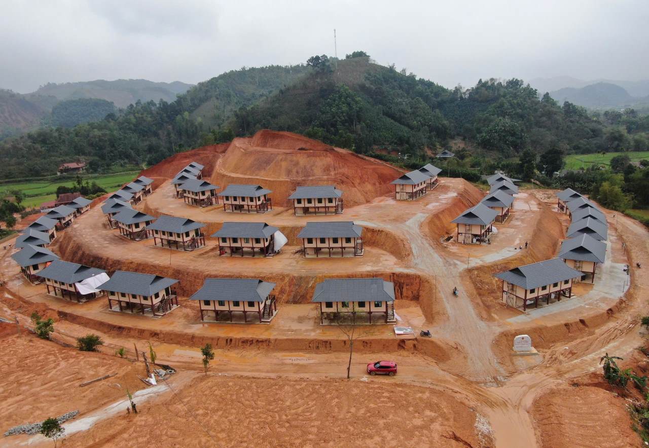 At Thuong resettlement area was completed and put into use in January 2025. Photo: Van Duc.