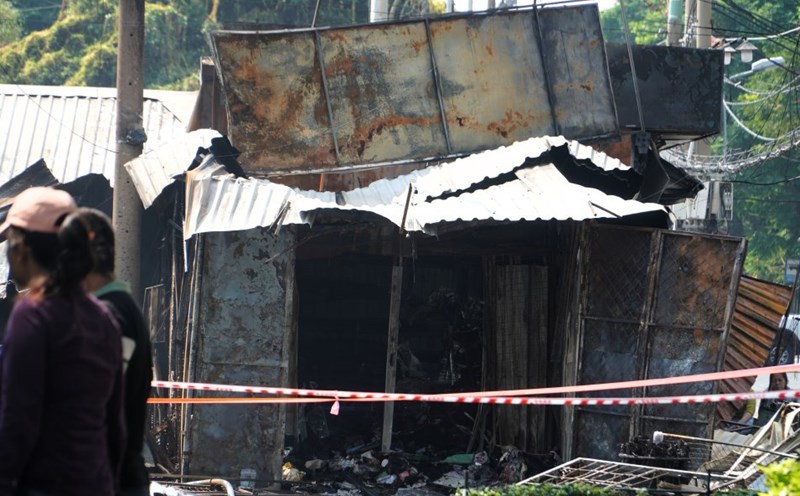 The desolate scene at Thanh Da market after the big fire
