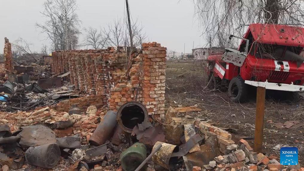 The desolation in Kursk on March 13, 2025 when Ukrainian soldiers withdrew. Photo: Xinhua