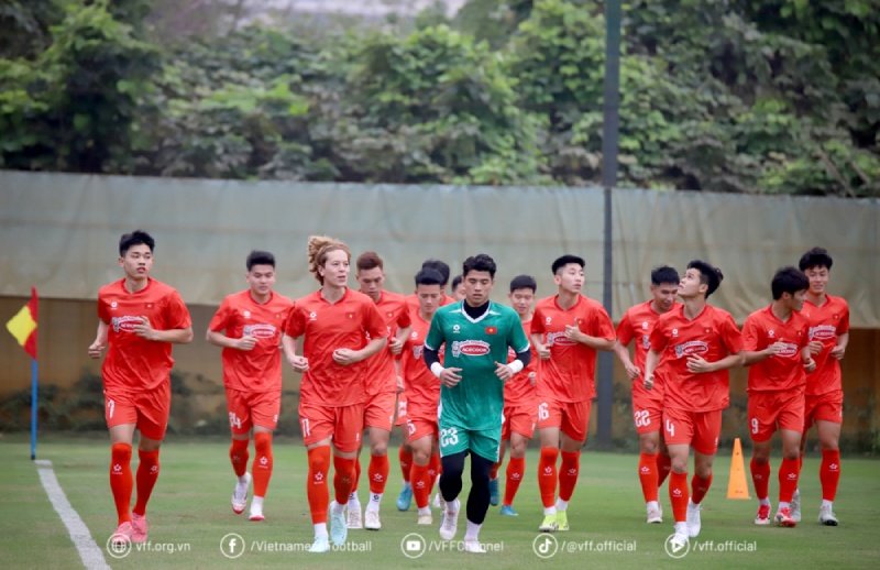 U22 Vietnam is ready for the CFA Team China 2025. Photo: VFF