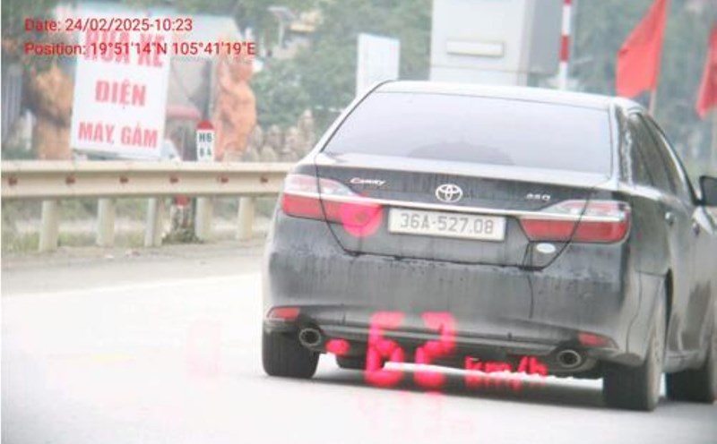 A vehicle was fined. Photo: CATH