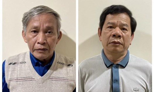 Ông Cao Khoa (trái) và ông Đặng Văn Minh là hai cựu Chủ tịch UBND tỉnh Quảng Ngãi bị cáo buộc nhận hối lộ của ông chủ Tập đoàn Phúc Sơn. Ảnh: Bộ Công an