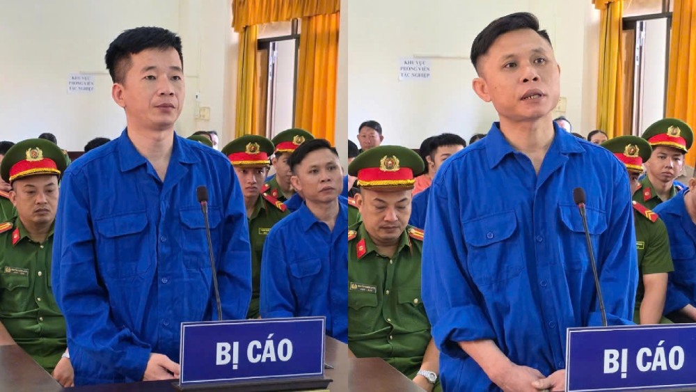 Nguyễn Văn Thái (trái) và Lê Hoàng Cường (phải) cầm đầu 2 băng nhóm vụ tranh chấp đất ở Phú Quốc. Ảnh: Văn Vũ