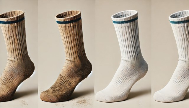 5 tips to suddenly remove stains, making socks look white as new. Photo: AI