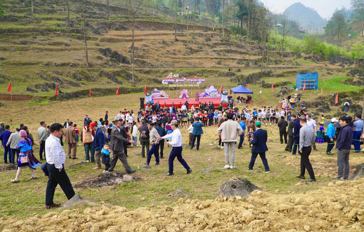 Le hoi hoa le trang lan thu 4 duoc to chuc giua thang 3.2024 tai thon Seo Can Ho, xa Quan Ho Than, huyen Si Ma Cai, tinh Lao Cai thu hut hon 5.000 nguoi dan va du khach den chiem nguong. 