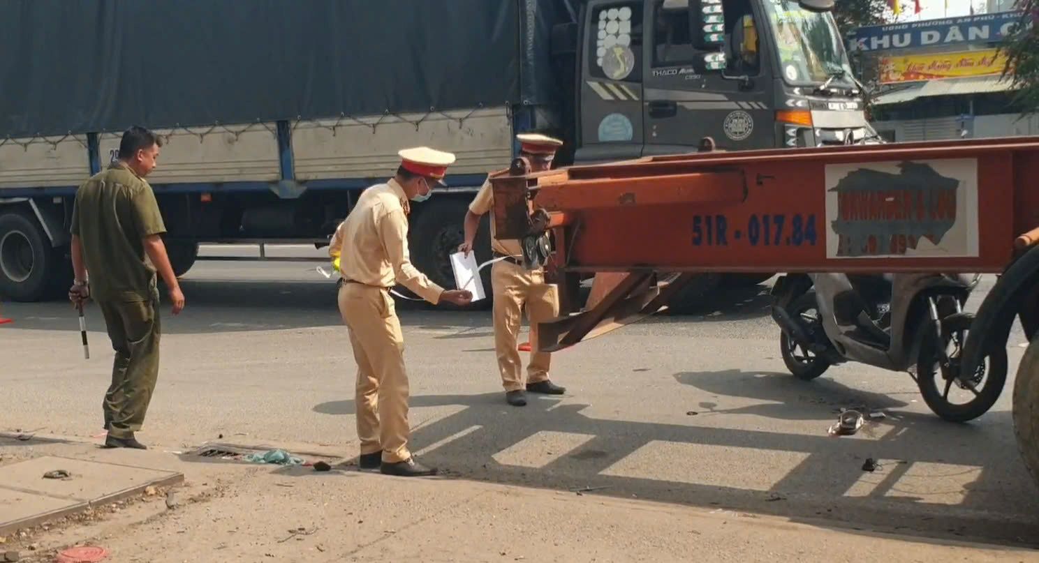 Scene of the accident. Photo: Dinh Trong