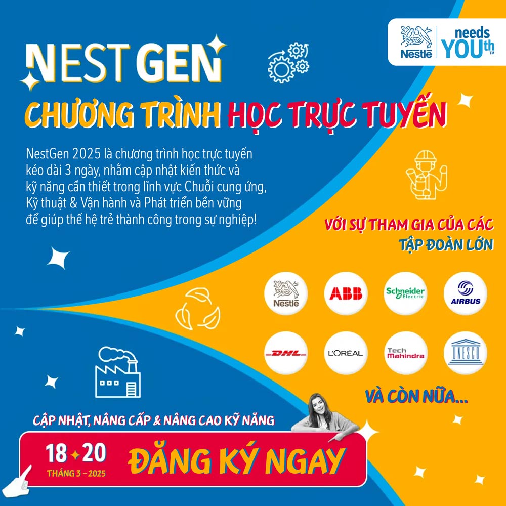 Nestle Vietnam launches NESTGEN 2025 as a completely free online learning program. Photo: Provided by the enterprise