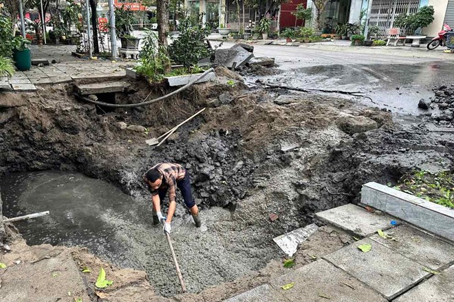 Người dân chủ động ứng phó sụt lún bất thường ở Quảng Ninh