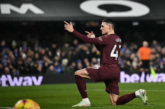 Phil Foden is no longer in a position at Man City. Photo: AFP