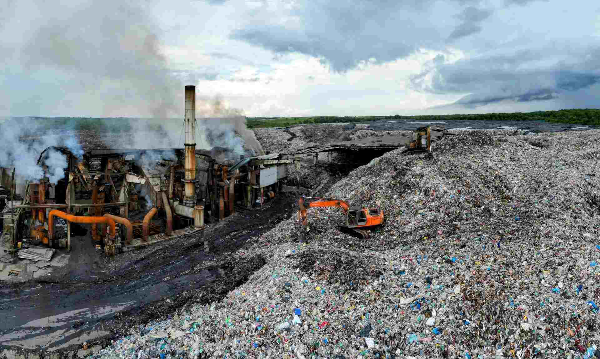 solid waste treatment area in Tay Bac Industrial Park, Cu Chi district. Photo: Anh Tu