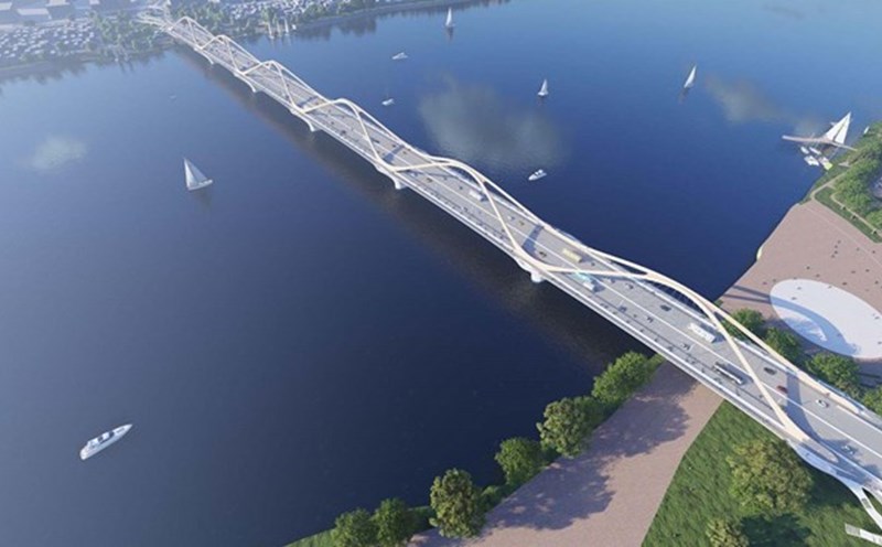 Perspective of Tran Hung Dao Bridge. Photo: Design Unit