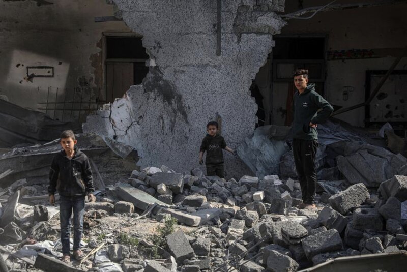 A corner of Gaza City after the Israeli attack on March 18. Photo: Xinhua